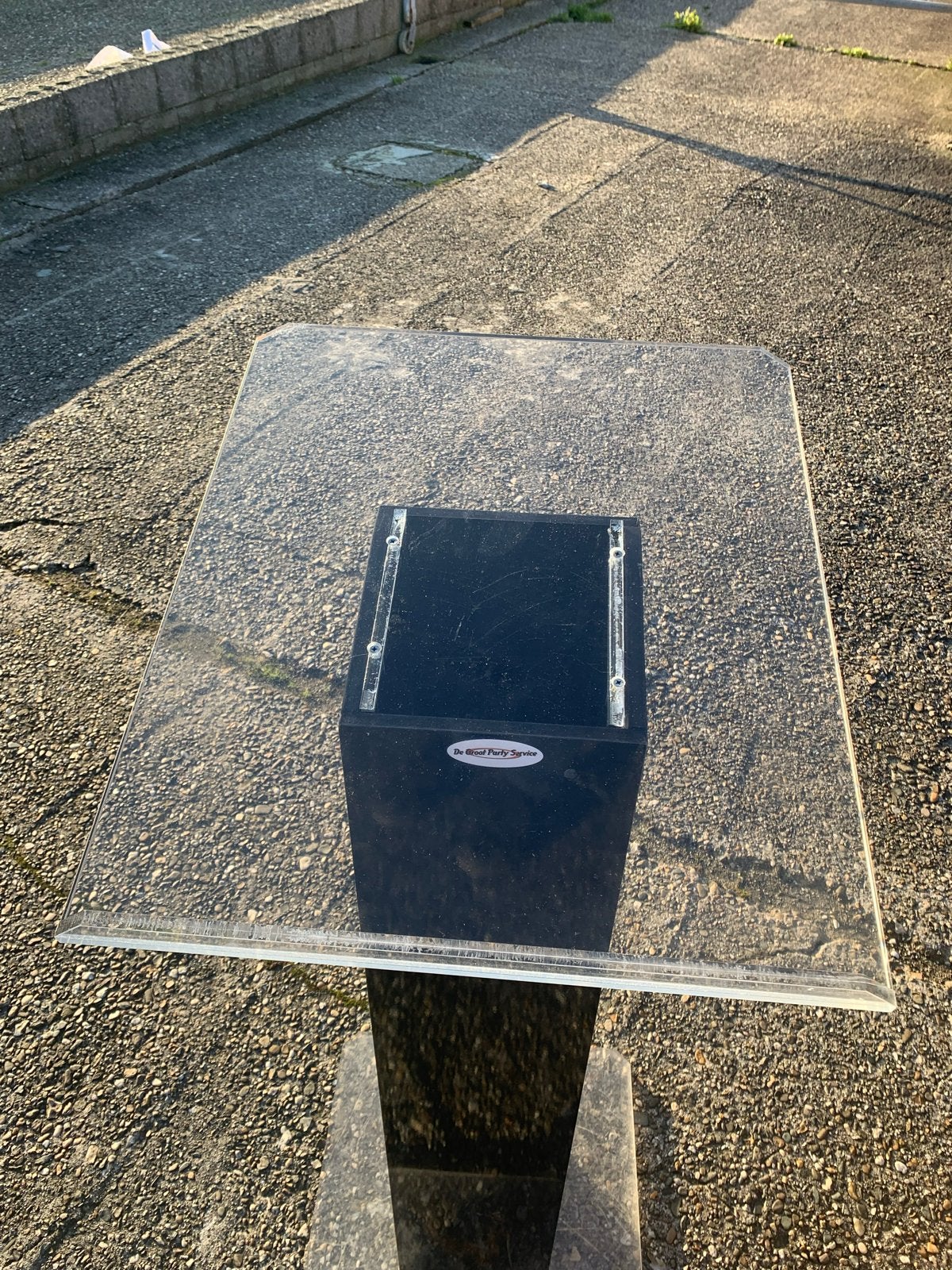 Modern Plexiglas Spreekgestoelte met Transport Trolley, Ophalen of Verzenden, Gebruikt