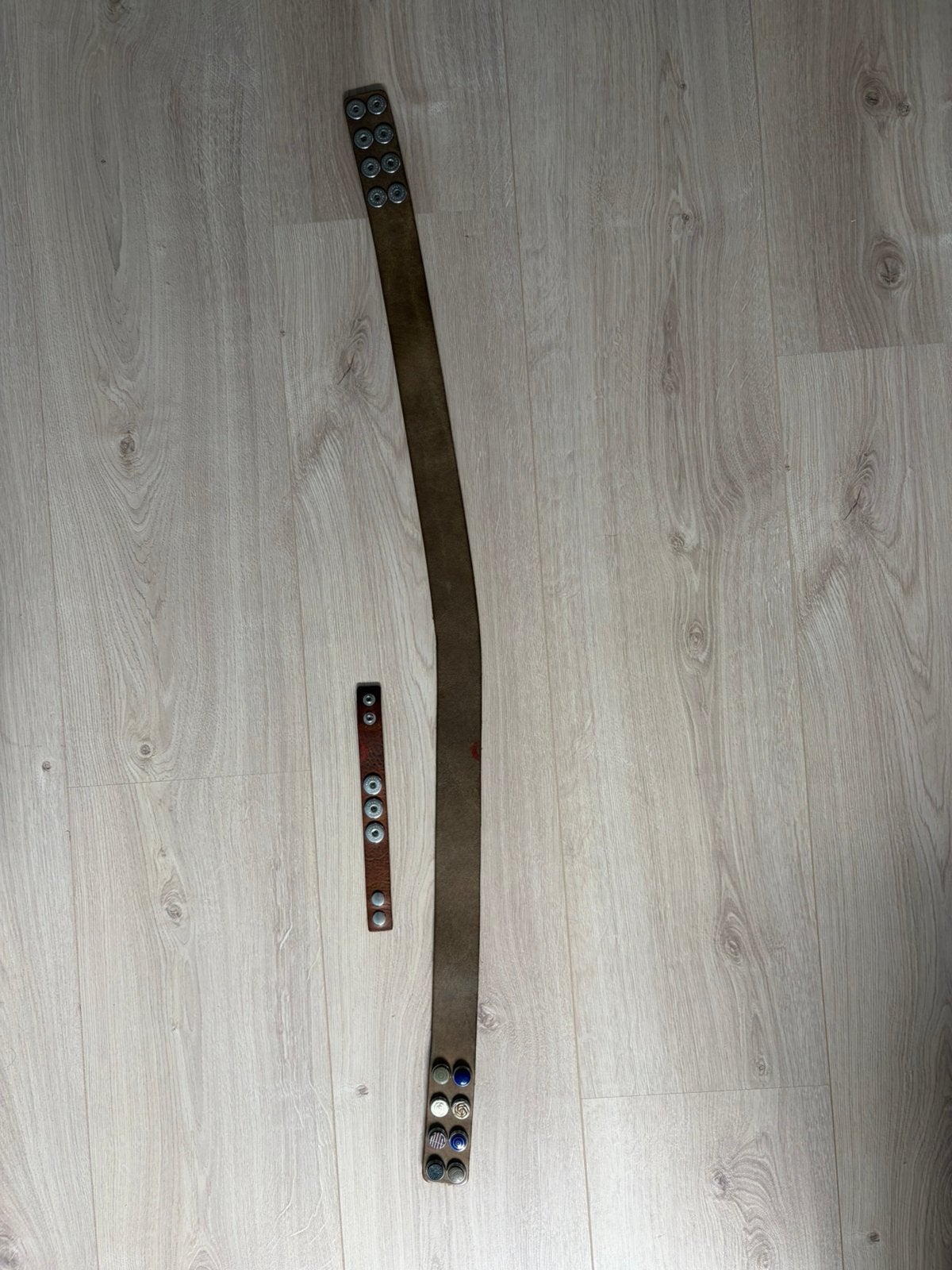 Noosa Amsterdam riem en armband met drukknopen, Ophalen of Verzenden, Gebruikt, Bruin, Leer
