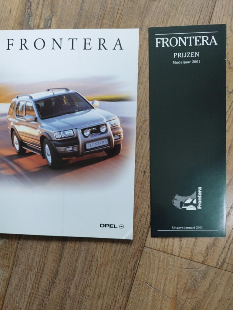 Opel Frontera brochure 2000 met prijslijst 2001, Ophalen of Verzenden, Gelezen, Opel, Opel