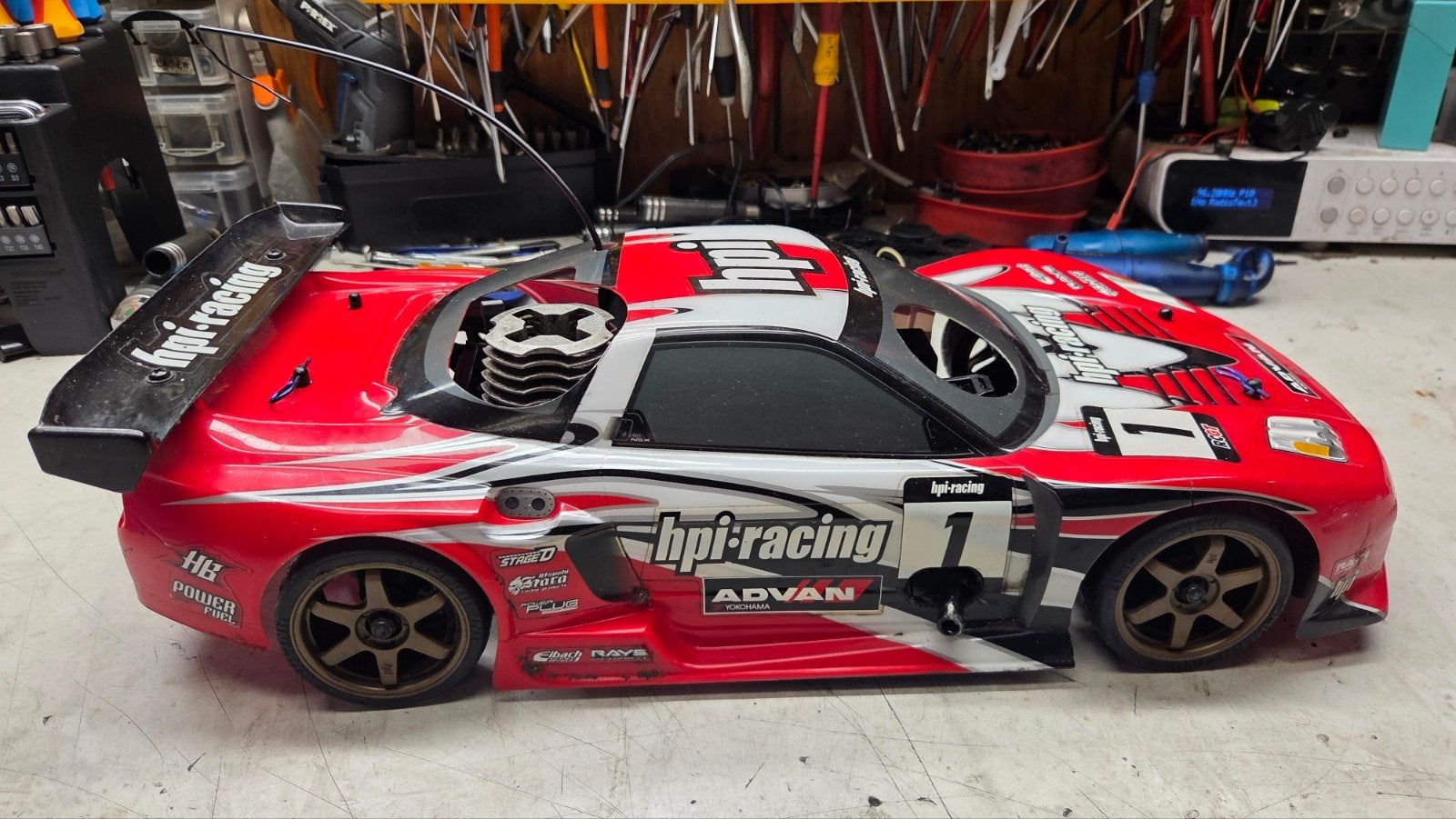 Te koop mooie hpi rs 4, Gebruikt, Ophalen of Verzenden, Schaal 1:10, Auto onroad
