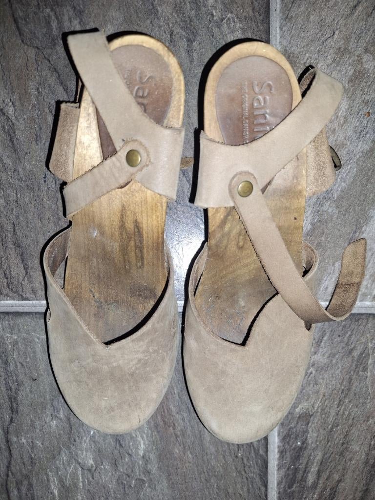 Damesklompschoenen op hakken, Ophalen, Wandelschoenen, Onbekend, Grijs