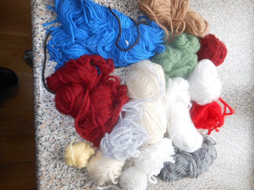Doos vol diverse garens en hobbybenodigdheden, Ophalen, Gebruikt, Breien of Haken, Wol of Garen