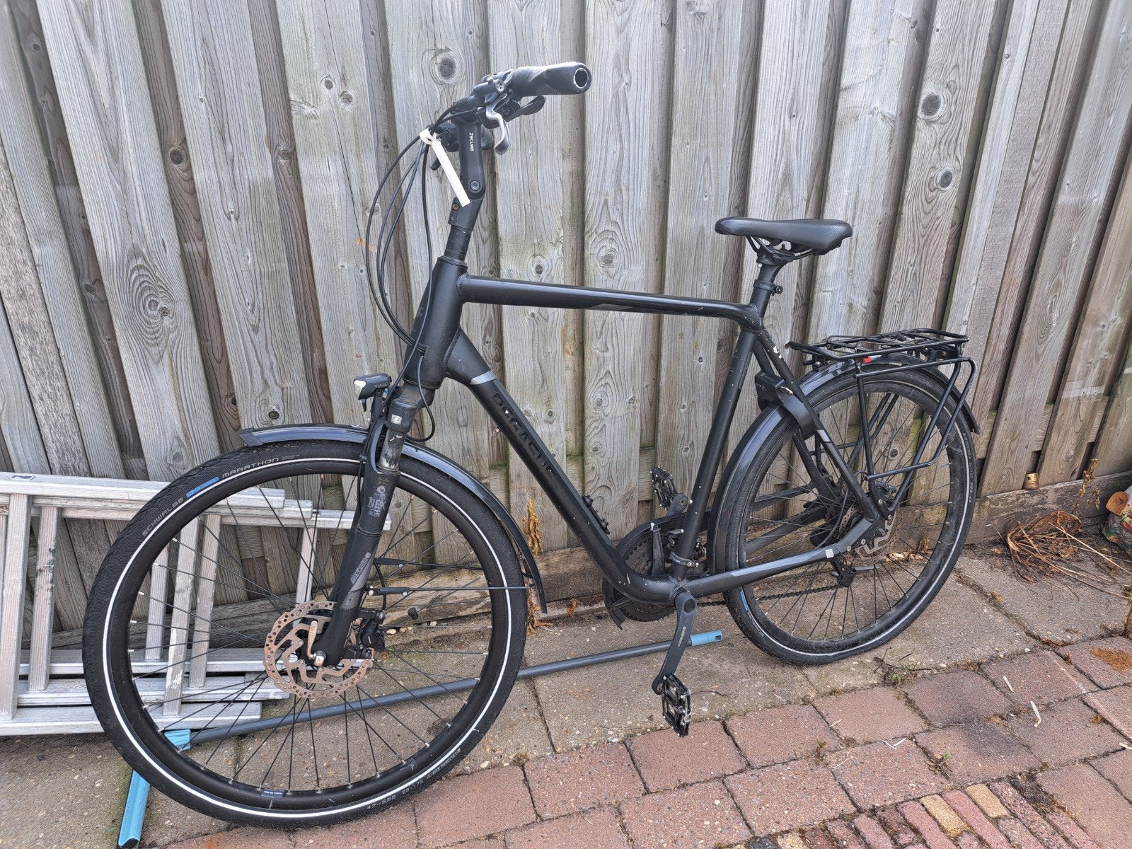 Nette zwarte herenfiets met schijfremmen, Fietsen en Brommers, Fietsen | Dames | Damesfietsen, Overige merken, Gebruikt, Versnellingen