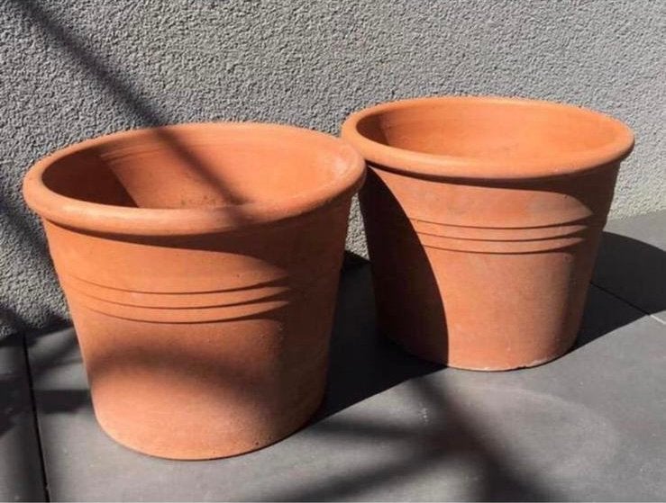 Diverse gebruikte oude terracotta bloempotten, Gebruikt, Rond, Ophalen of Verzenden, Balkon