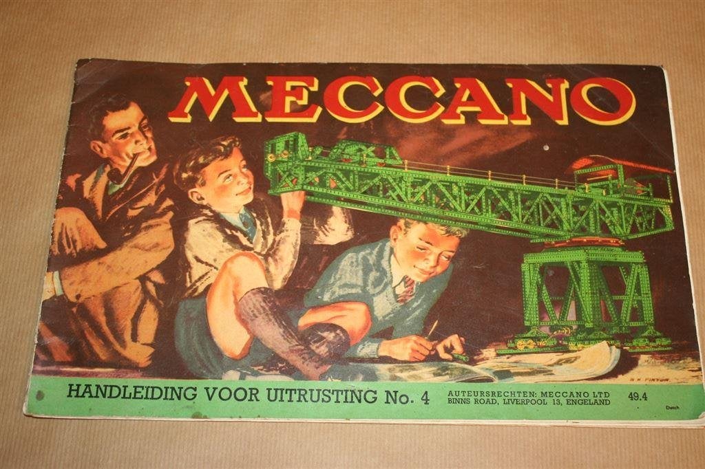 Meccano. Handleiding voor uitrusting No. 4, Ophalen of Verzenden