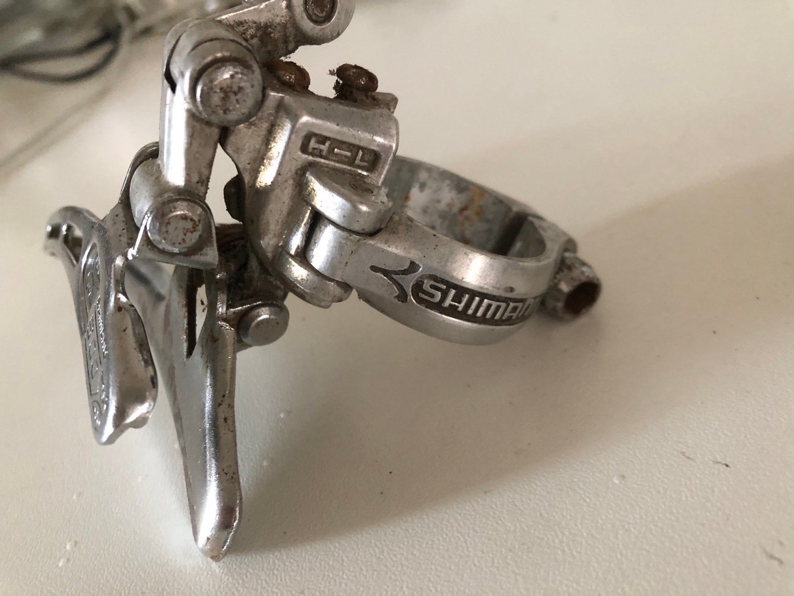 Shimano 600 Arabesque Voorderailleur, Fietsen en Brommers, Gebruikt, Ophalen of Verzenden, Derailleur of Ketting, Aluminium