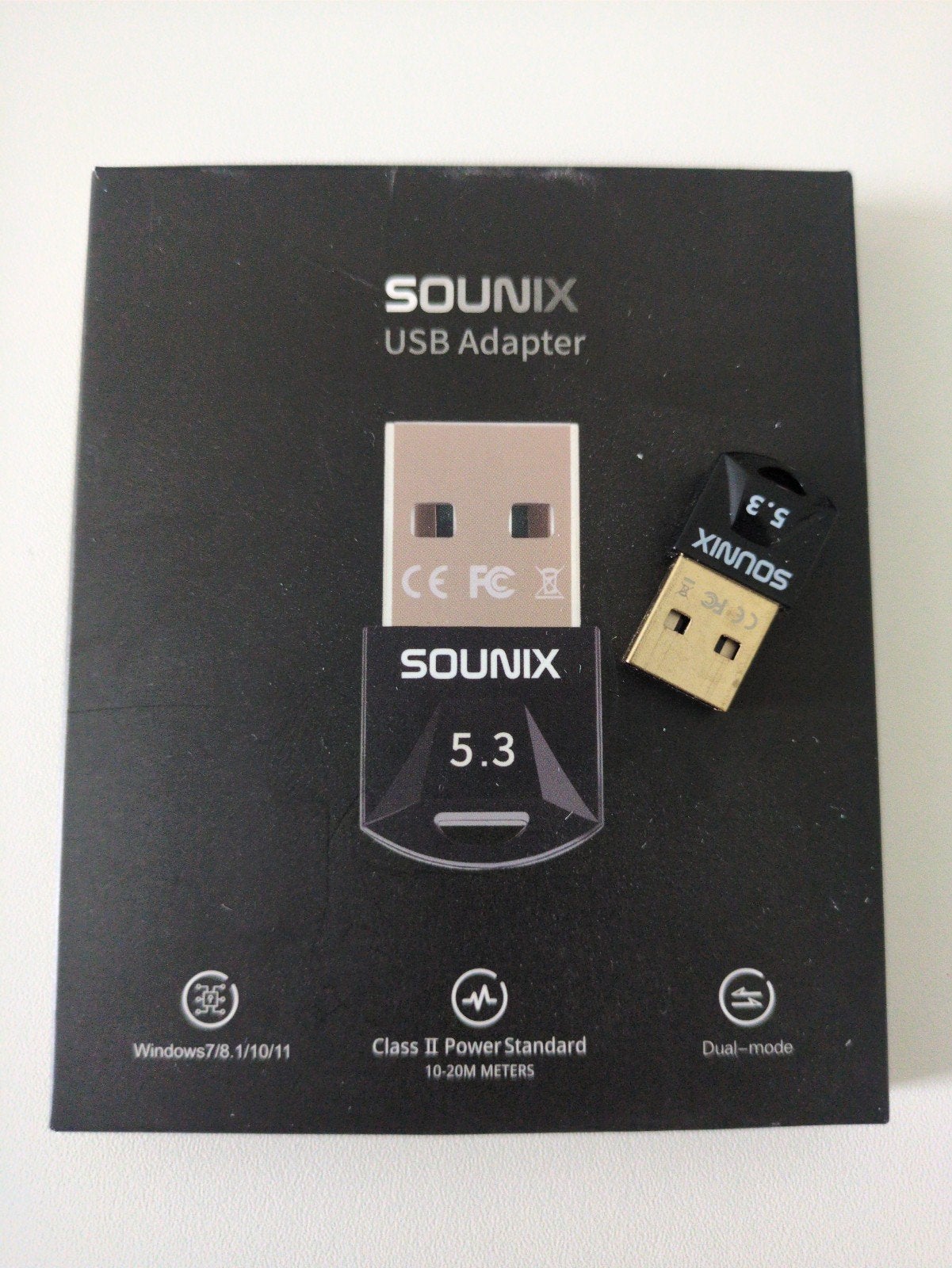 SOUNIX USB Adapter 5.3 Bluetooth Dongle voor PC/Laptop, Ophalen of Verzenden, Zo goed als nieuw