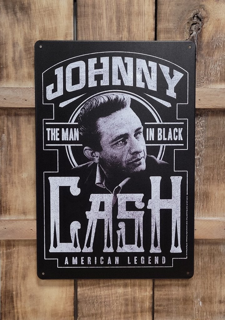 Johnny Cash man in black reclamebord van metaal wandbord, Info@deconoord.nl, Deco Noord, Nieuw, Ophalen of Verzenden