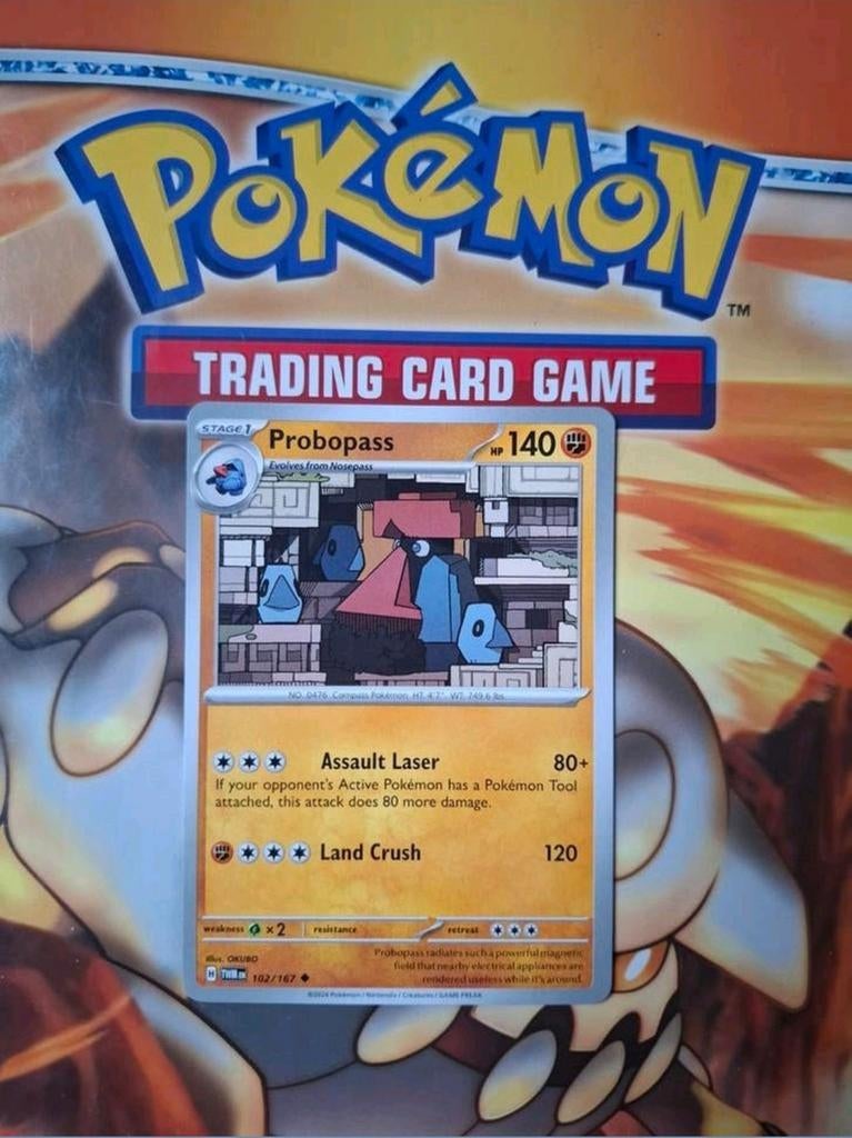 Probopass 102/167 Twilight masquerade pokemon kaart nm-mint, Ophalen of Verzenden, Zo goed als nieuw, Losse kaart