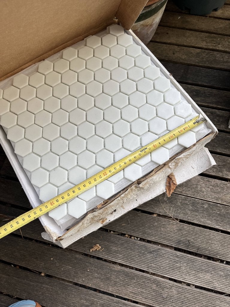 Vidrepur Spaanse Glasmozaïek Hexagon (Wit) – 4.86 m², Ophalen, Overige materialen, Wandtegels, Nieuw