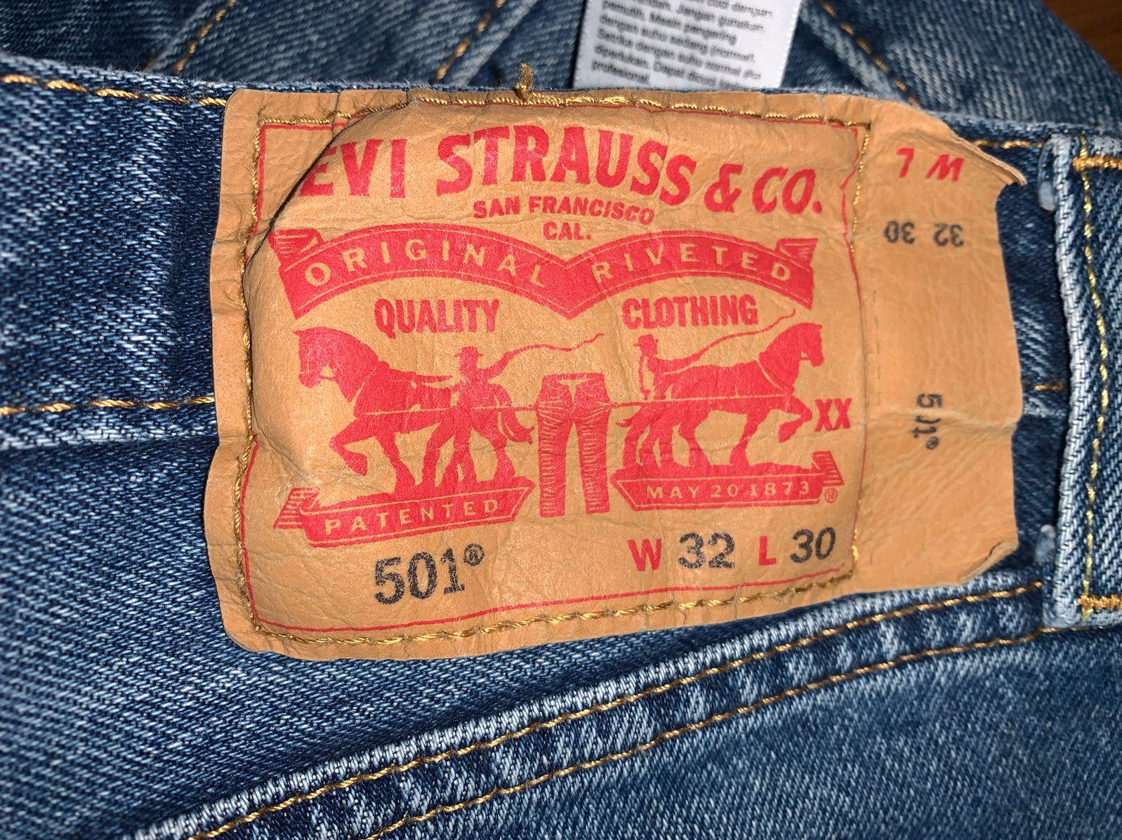 Levi's 501 Jeans - W32 L30, Ophalen of Verzenden, Gedragen, Blauw, W32 (confectie 46) of kleiner