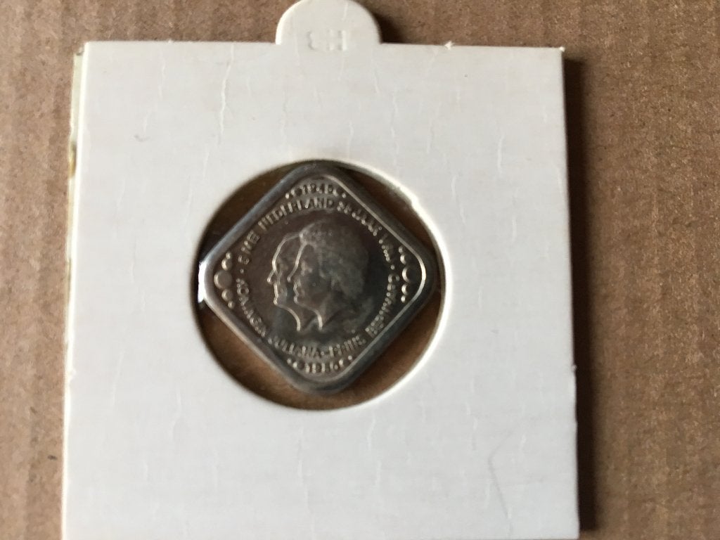 Herdenkingsstuiver Juliana en Bernhard, Postzegels en Munten, Ophalen of Verzenden, Overige materialen, Nederland