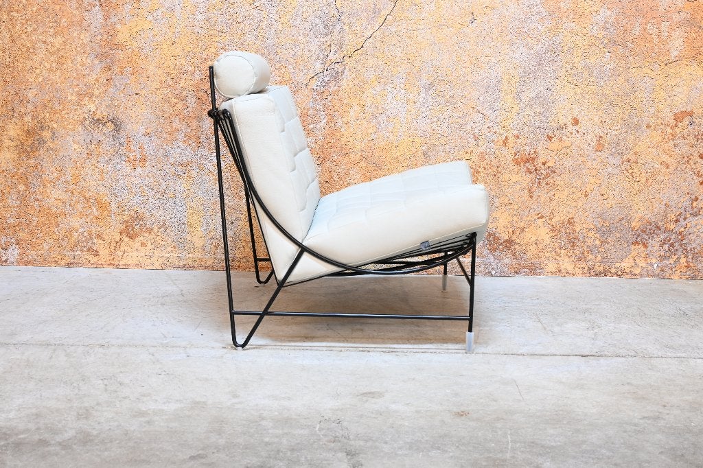 ALSnieuw grijze leren Leolux Volare design fauteuil, Leolux, Leolux, 75 tot 100 cm, Ophalen of Verzenden