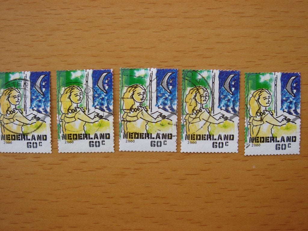 Decemberzegels 2000 - 5x  NVPH 1940 Gestempeld, Ophalen of Verzenden, Na 1940, Gestempeld