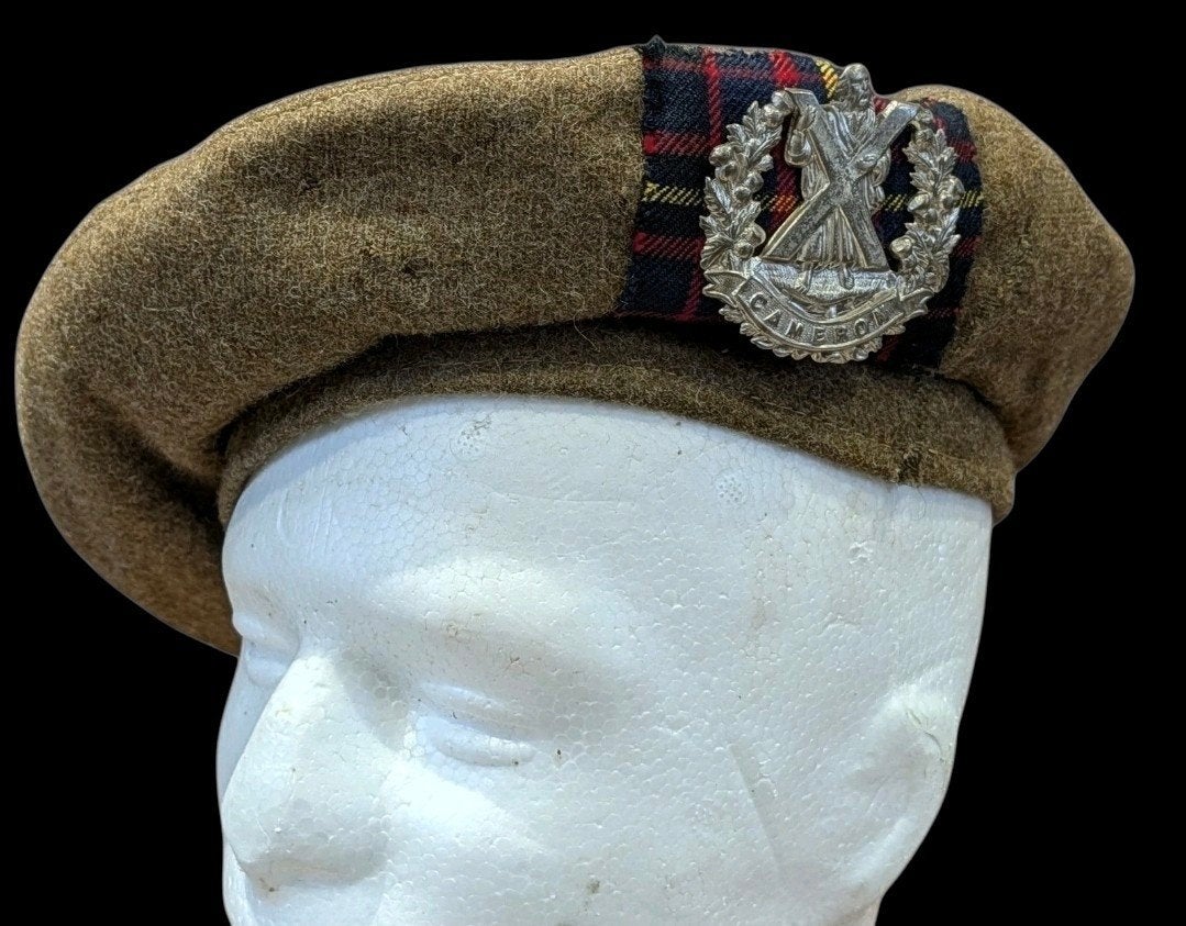 Cameron Highlanders WWII, Verzamelen, Ophalen of Verzenden, Landmacht, Engeland, Helm of Baret