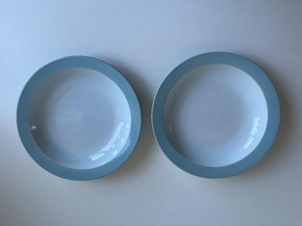Twee diepe borden Fris Edam prinsessenblauw, Ophalen of Verzenden
