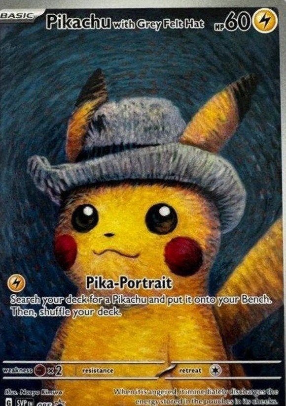Pikachu met hoet, Hobby en Vrije tijd, Verzamelkaartspellen | Pokémon, Ophalen of Verzenden, Zo goed als nieuw