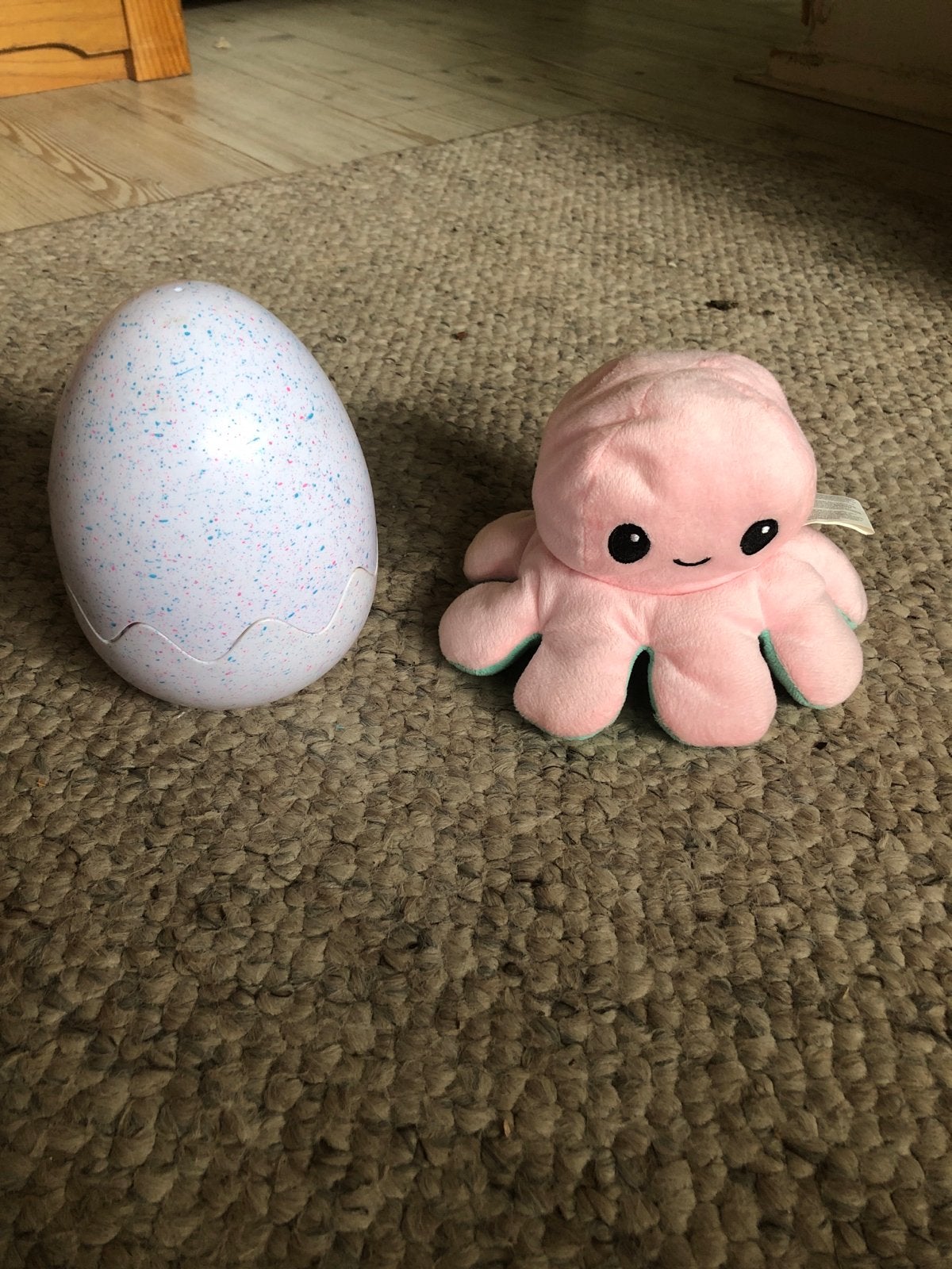 Omkeerbare knuffel octopus in ei, Gebruikt, Overige merken, Overige karakters, Overige typen