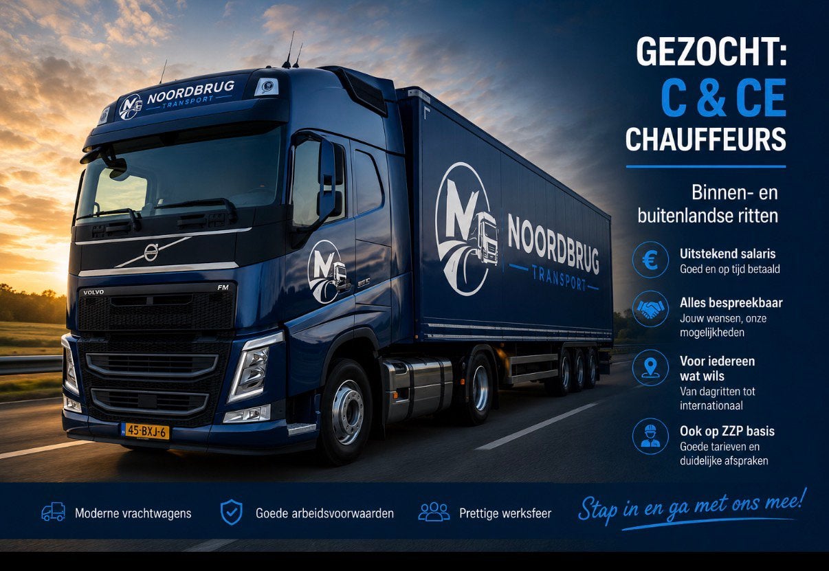 Gezocht: zzp C & CE Chauffeurs (Binnen- en Buitenland), Overige niveaus, Starter, Overige vormen
