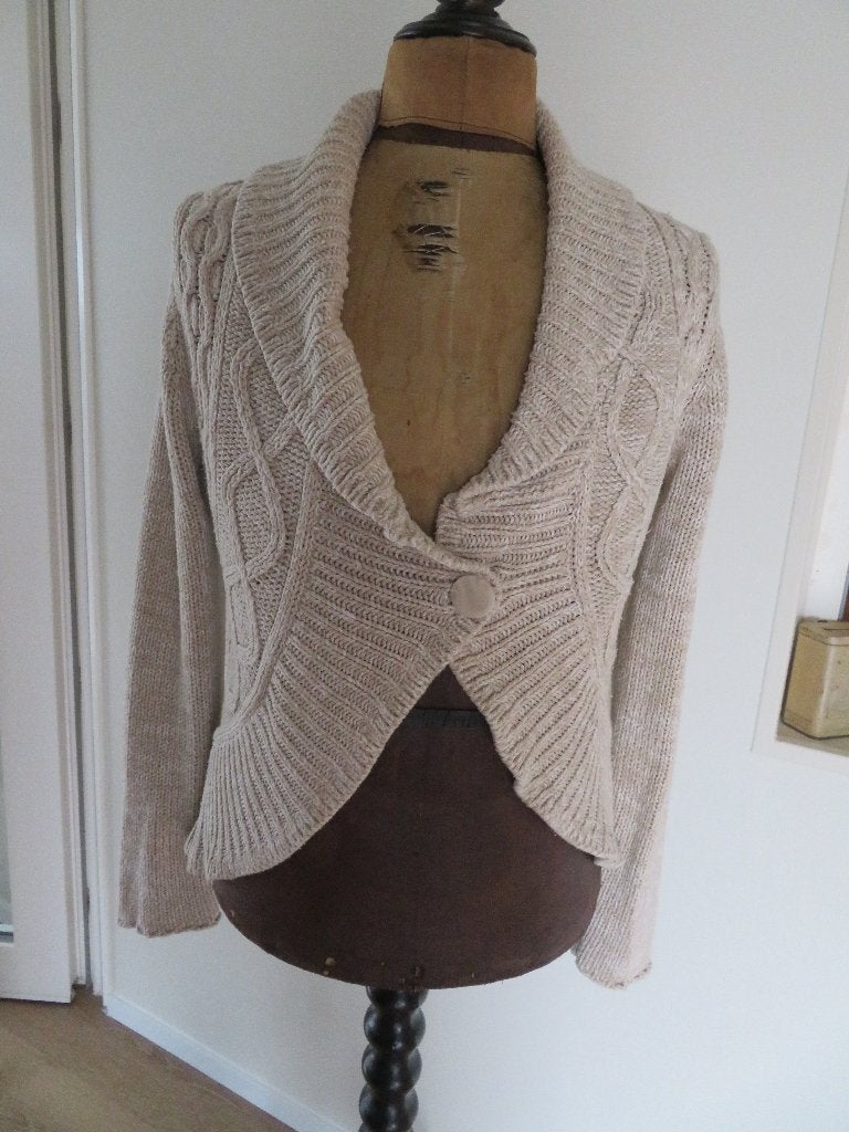Dames vest, Beige, Ophalen of Verzenden, Zo goed als nieuw, Maat 42/44 (L)