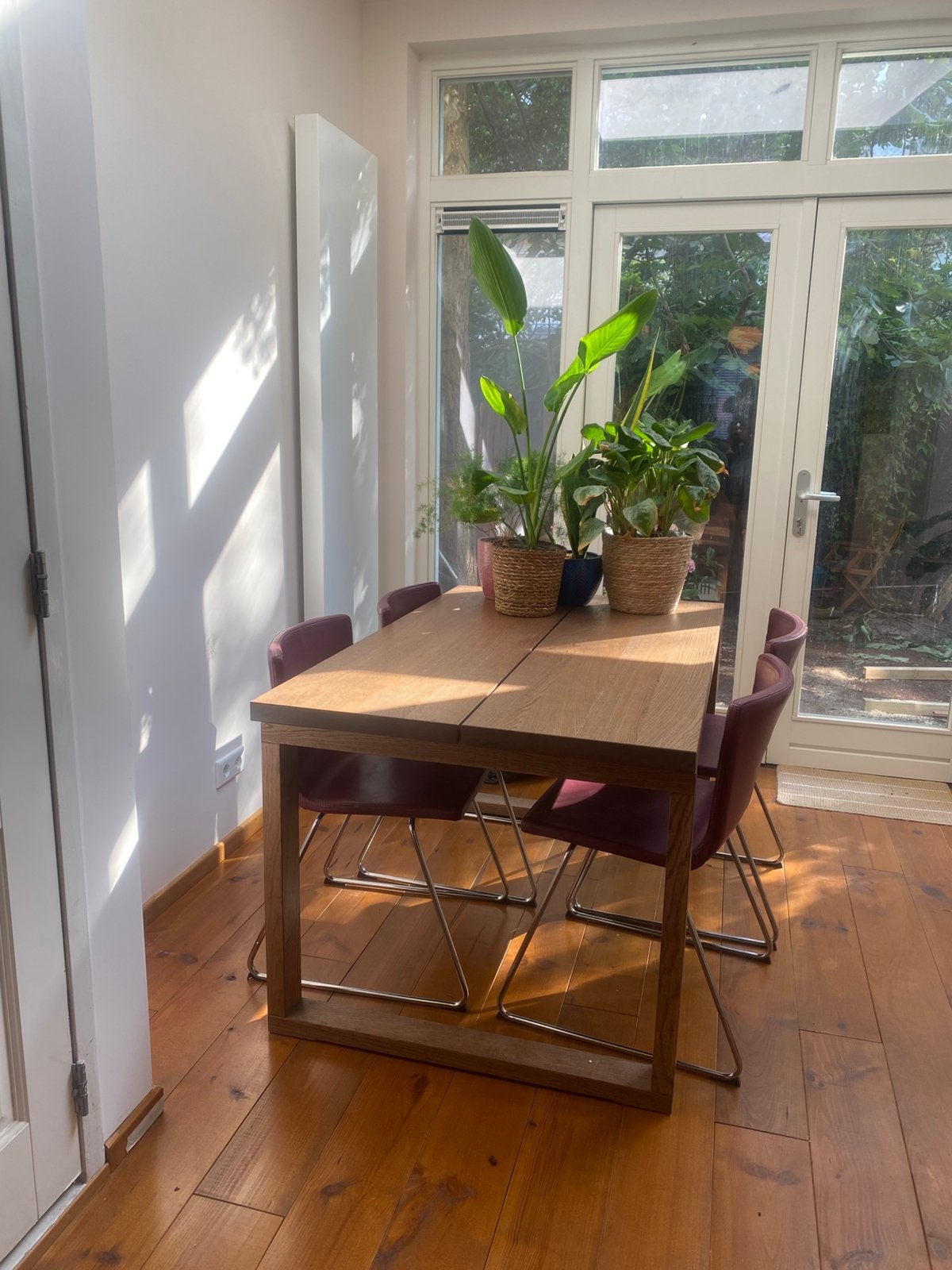 Houten tafel IKEA, Ophalen, Gebruikt, 100 tot 150 cm, Eikenhout