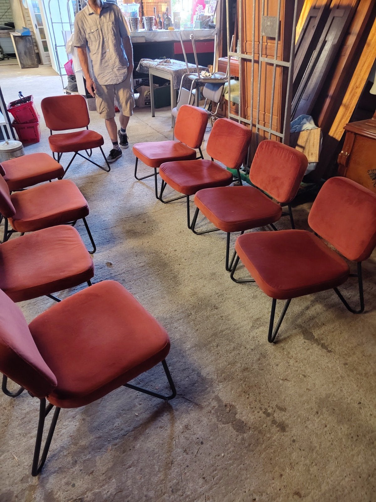 velvet cocktail stoeltje koper kleur, Huis en Inrichting, Stoelen, Ophalen of Verzenden, Zo goed als nieuw, Overige kleuren, Stof