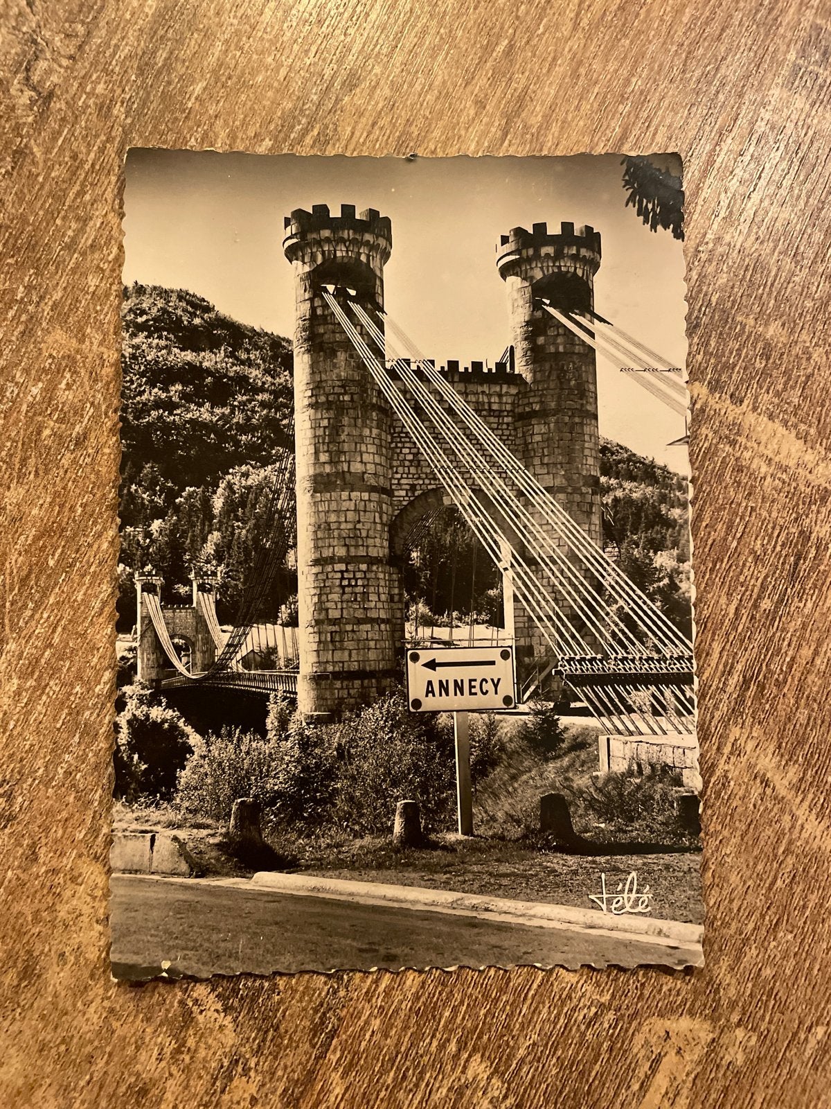 Oude Ansichtkaart Pont de la Caille, Annecy (1958), Ophalen of Verzenden, 1940 tot 1960, Gelopen, Frankrijk