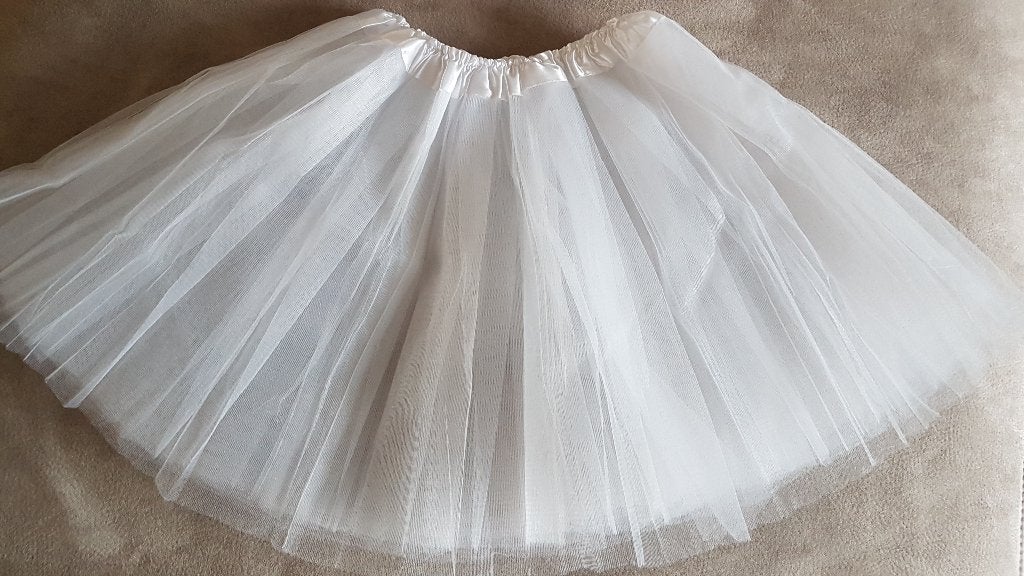 Nieuwe witte tutu / tule / petticoat/ onderrok, mt. 34 tm 44, Ophalen of Verzenden, Nieuw, Wit, Boven de knie