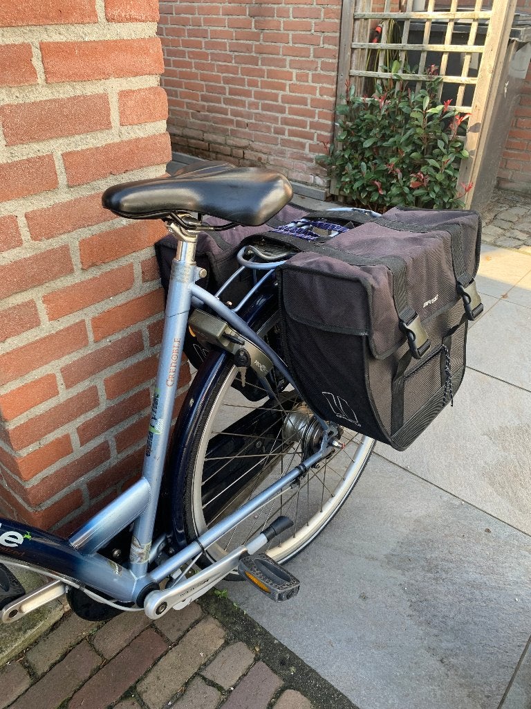 Dubbele Fiets tas, Ophalen of Verzenden, Zo goed als nieuw, Basil  zwart