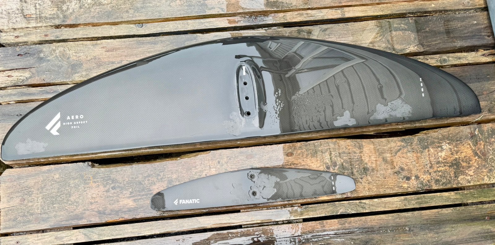 Fanatic Aero High Aspect 2000 front wing with 300 stabilizer, Ophalen, Gebruikt