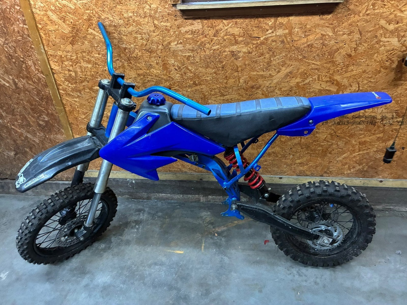 Rollend Pitbike Frame - Blauw, Fietsen en Brommers, Ophalen, Gebruikt, Schijfrem, Pitbike
