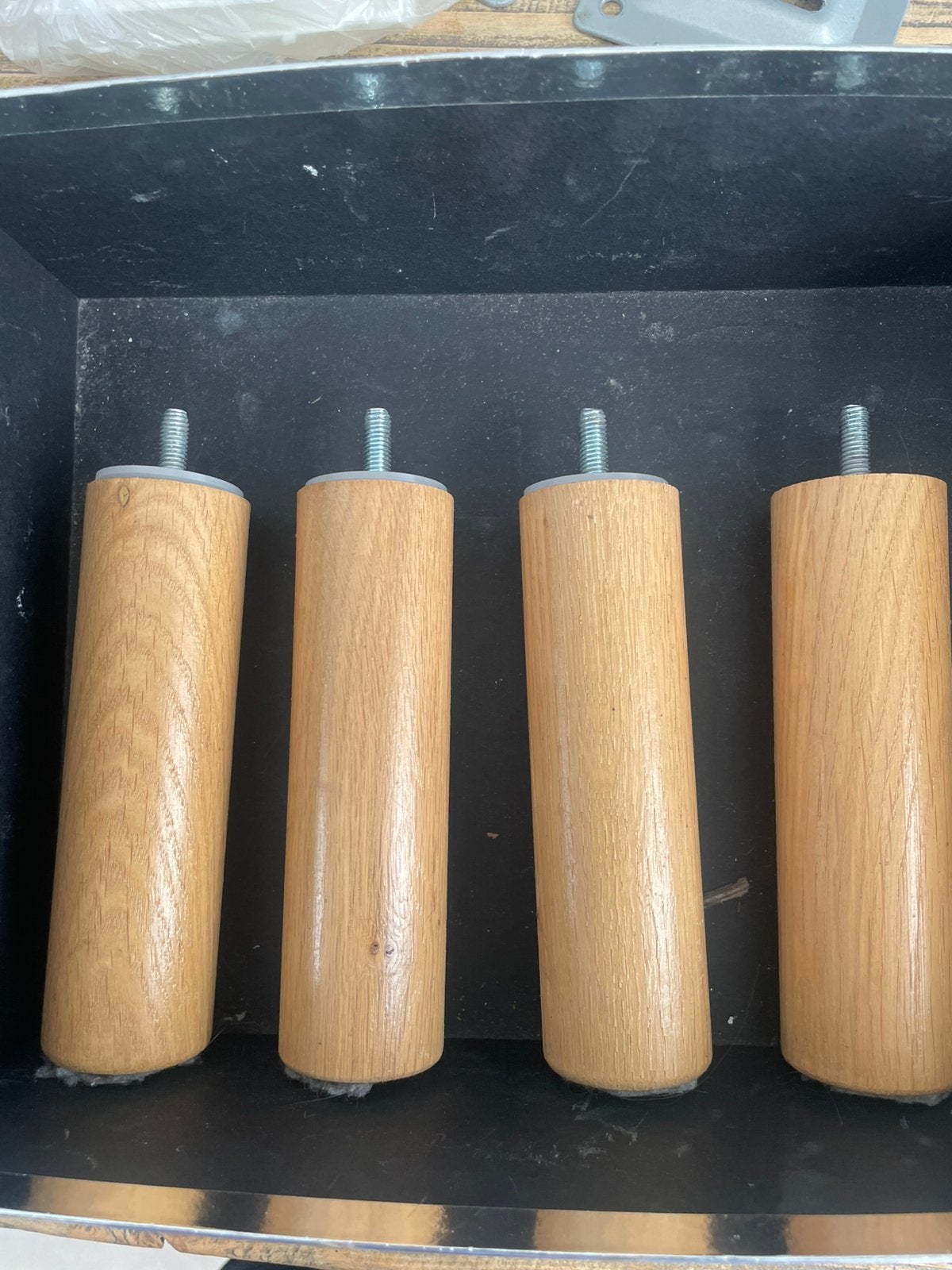 4 ikea pootjes, Gebruikt, Beige, IKEA, Ophalen of Verzenden