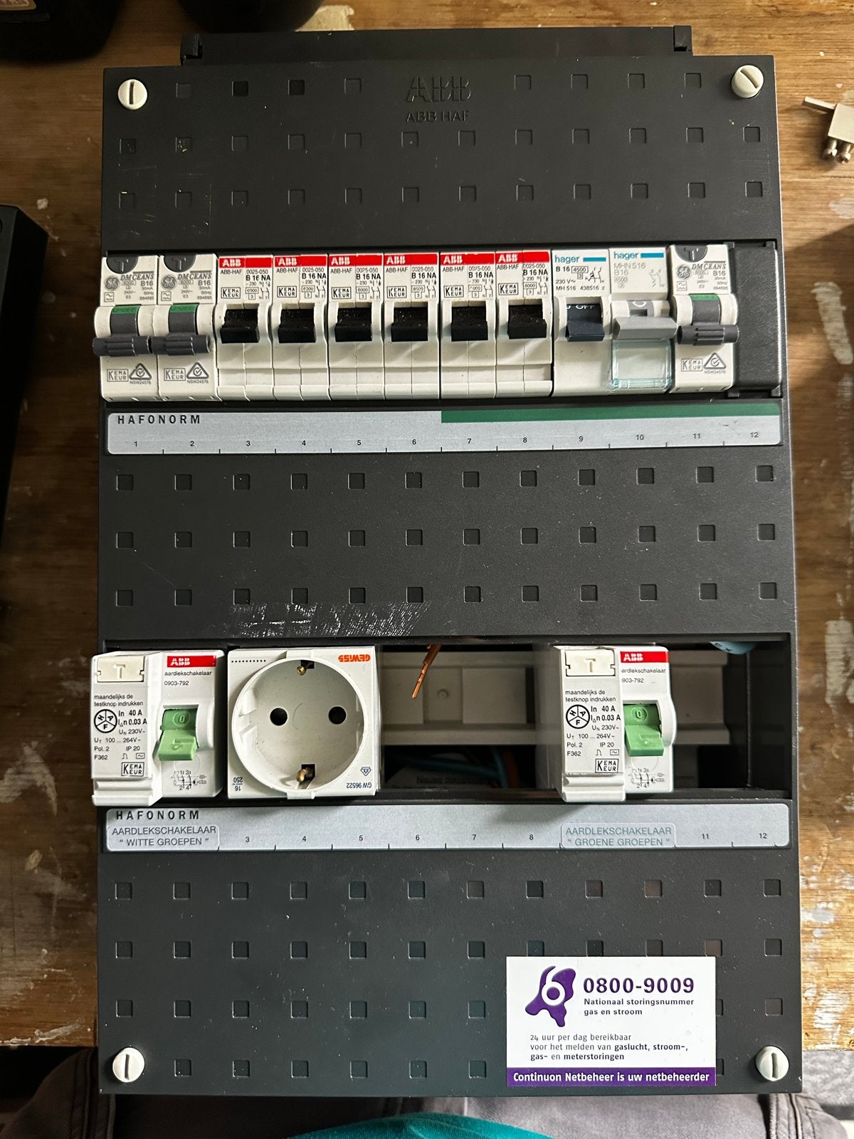 ABB Groepenkast met WCD - Gebruikt, Doe-het-zelf en Verbouw, Ophalen of Verzenden, Gebruikt, ABB, Groepenkast
