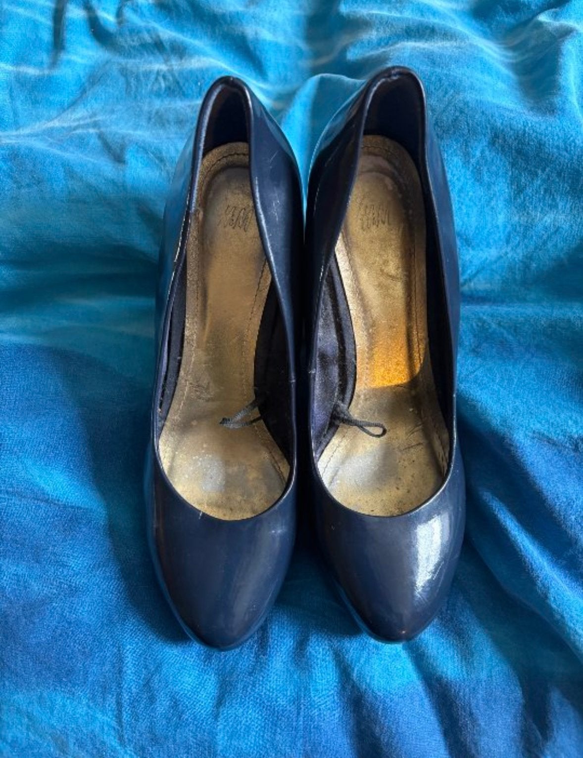Sleehak pumps blauw H&M maat 38, Pumps, Blauw, Ophalen of Verzenden, Gedragen