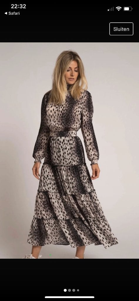 Fifth House Leopard Print Maxi Jurk - Maat 36, Meerkleurig, Ophalen of Verzenden, Zo goed als nieuw, Fifth House