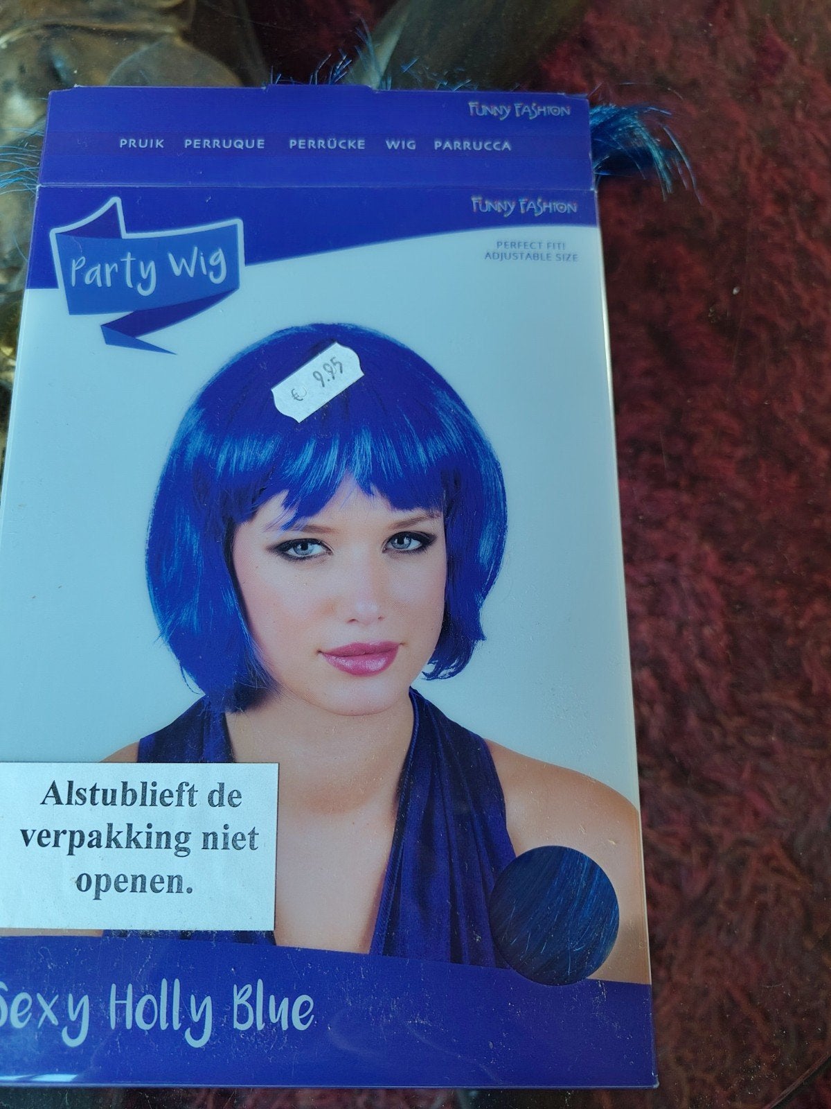 pruik blauw, Ophalen, Gebruikt, Pruik of Haarverlenging