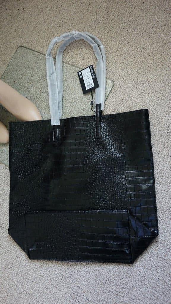 nieuwe zwarte PIECES shopper, Verzenden, Nieuw, Zwart, Avondtasje