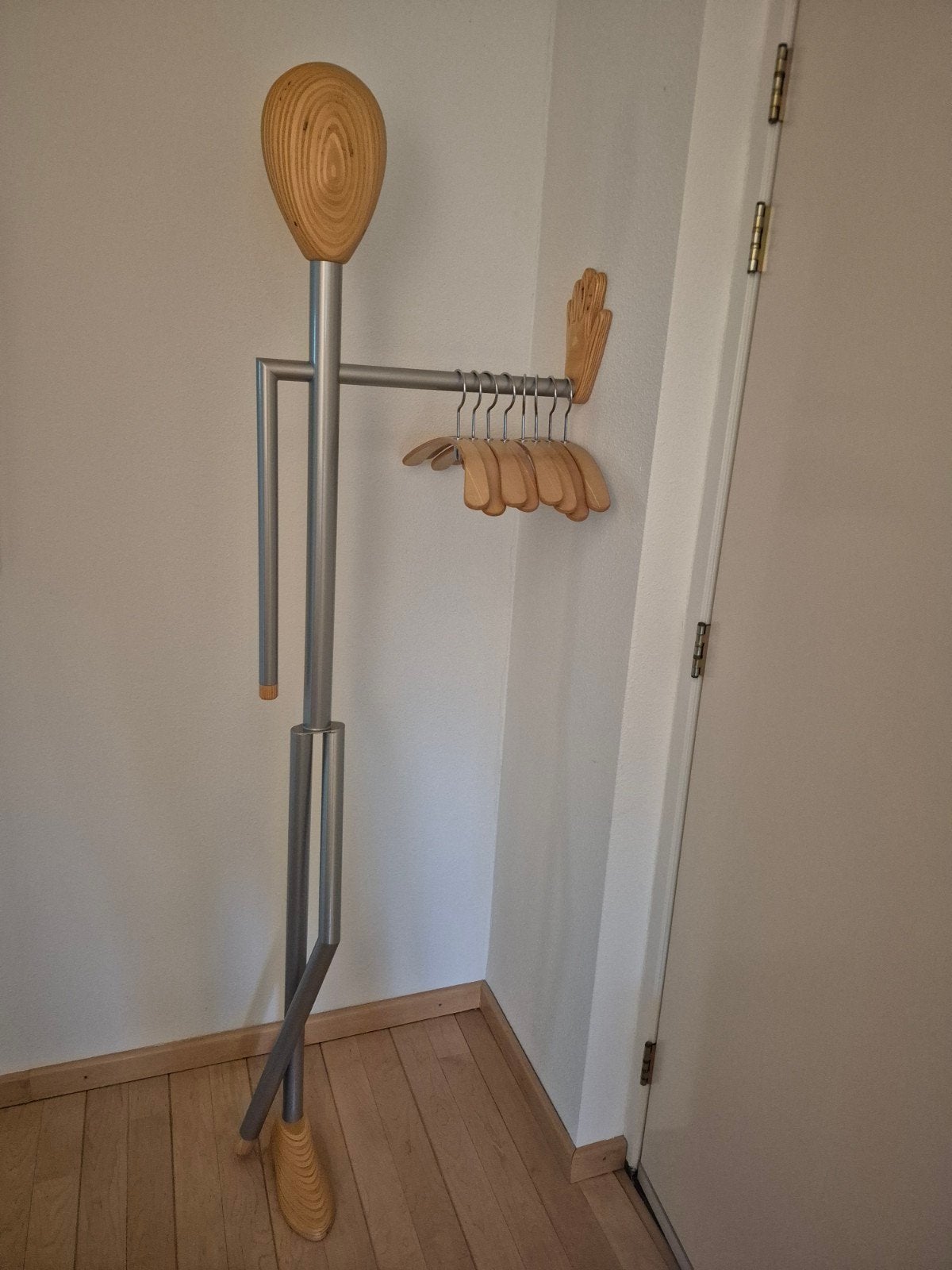 Postmoderne wandkapstok mensfiguur, jaren '90, Ophalen, Overige typen, Metaal