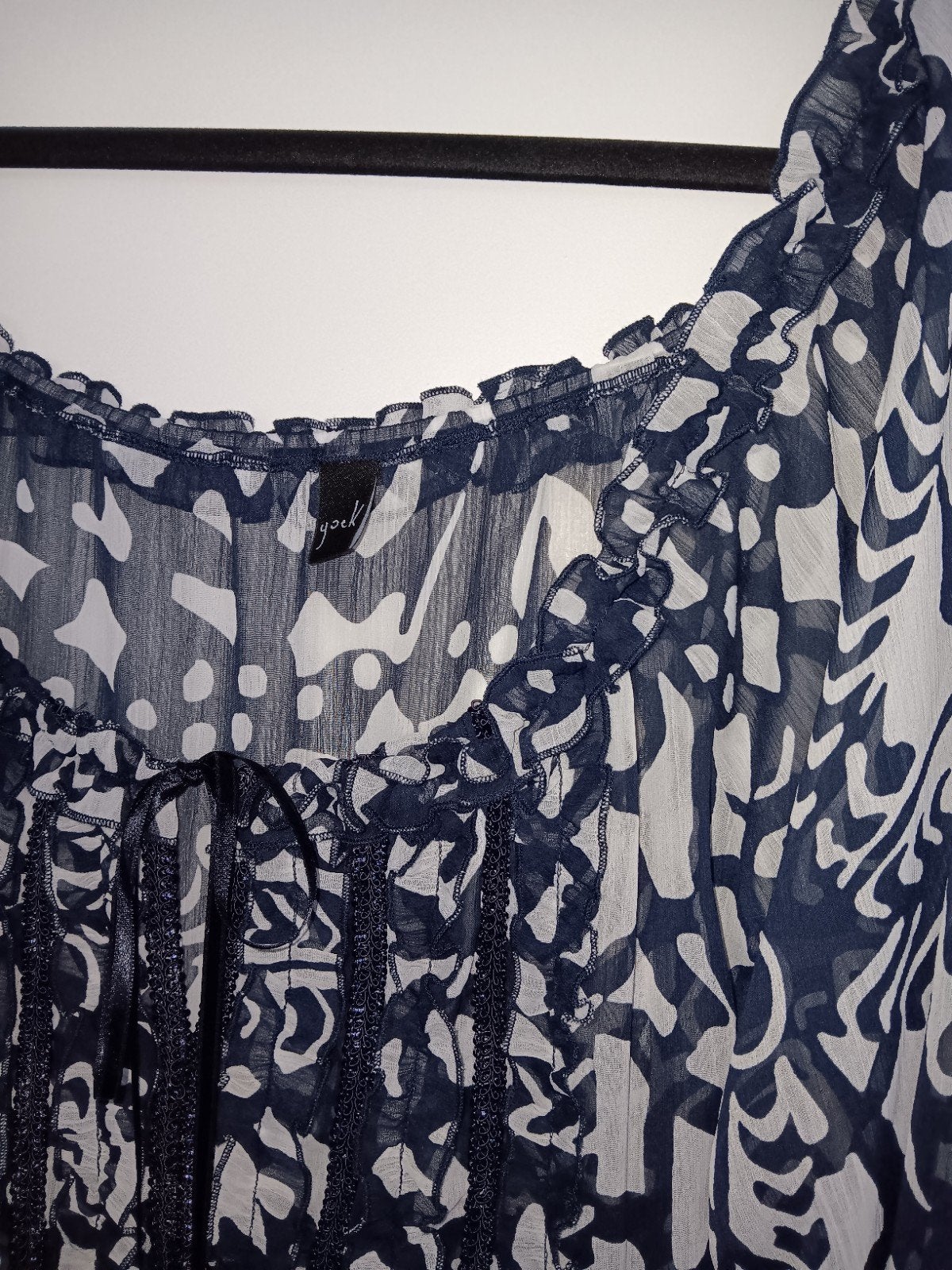Te Koop: YOEK Tuniek,  mt 46/48. Blauw/Wit.  (J-101), Yoek, Blauw, Blouse of Tuniek, Ophalen of Verzenden