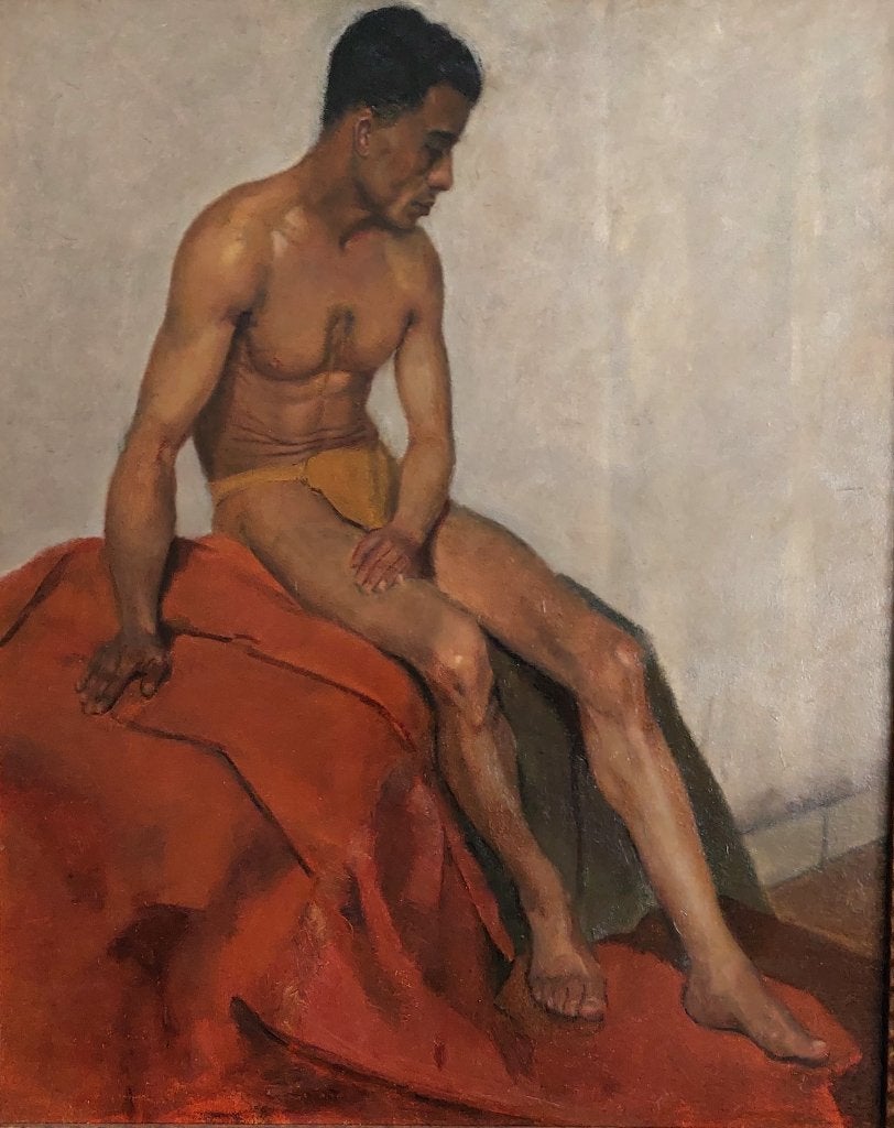 Harry Maas ''naaktstudie''   (toeschrijving), Paneel, Portret of Personen, Realistisch, Ophalen of Verzenden