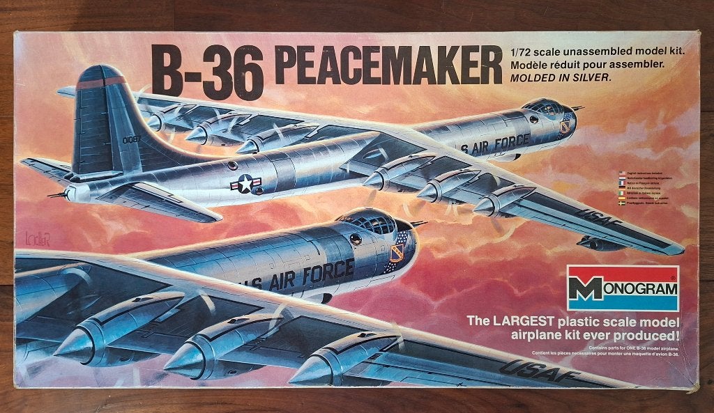 Monogram B-36 Peacemaker 1/72, 1:72 tot 1:144, Zo goed als nieuw, Vliegtuig, Ophalen