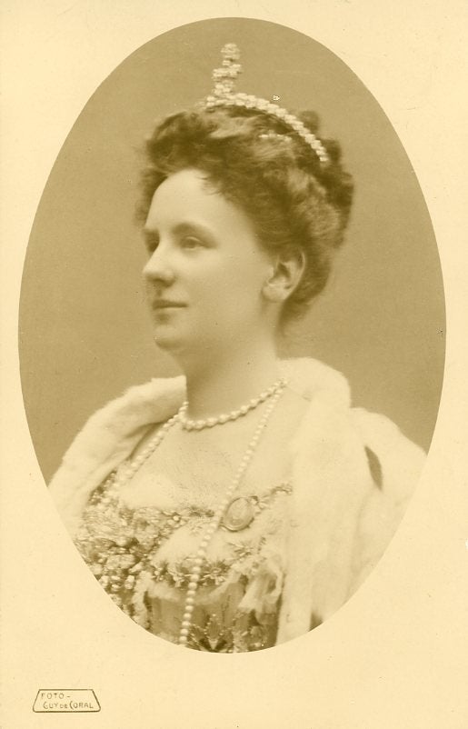 PORTRET KONINGIN WILHELMINA 1908 (DR190), Verzamelen, Koninklijk Huis en Royalty, Verzenden, Nederland, Kaart, Foto of Prent