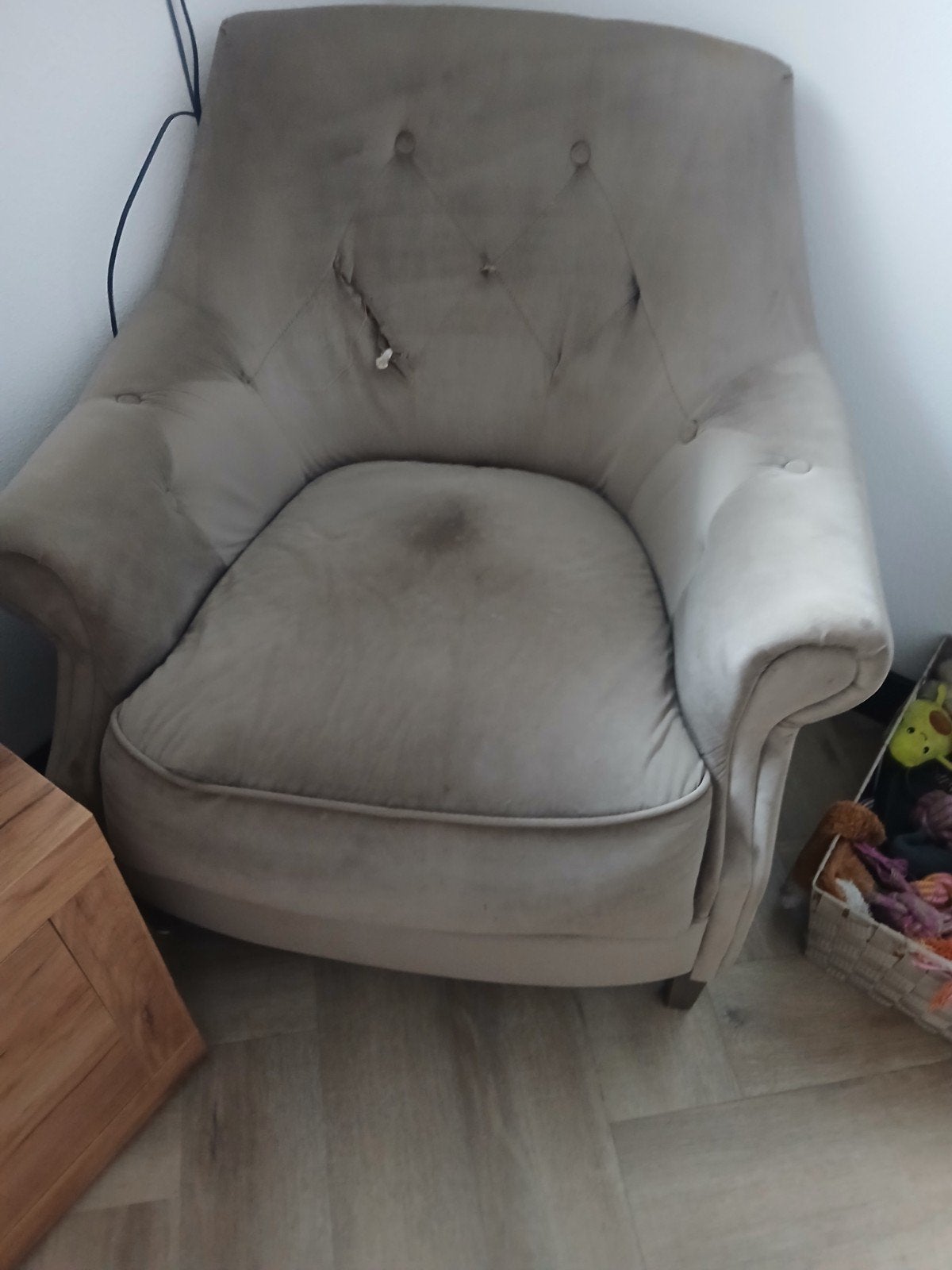 Comfortabele fauteuil - Gebruikt, Huis en Inrichting, Gebruikt, Klassiek, Comfortabel, 75 tot 100 cm, Ophalen of Verzenden