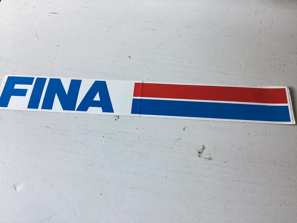 Sticker Fina, Verzenden, Zo goed als nieuw, Merk