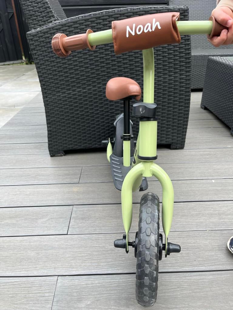 Bandits and Angels loopfiets groen met naam Noah, Fietsen en Brommers, Ophalen of Verzenden, Gebruikt, 16 tot 20 inch