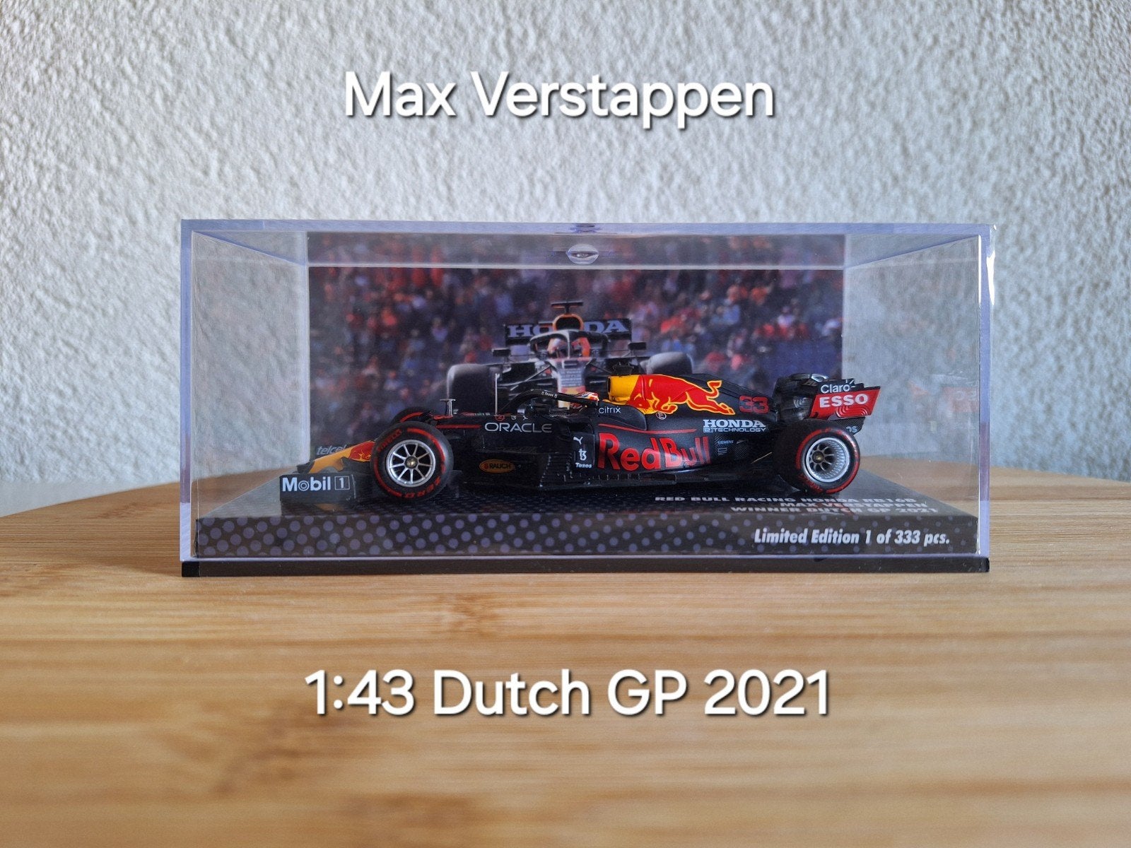 F1 Max Verstappen Red Bull modelauto 1:43 Dutch GP 2021., Ophalen of Verzenden, Nieuw, Formule 1