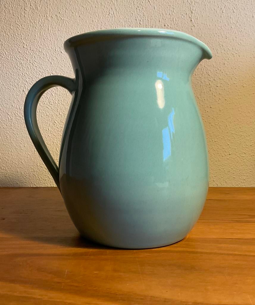 Fris Edam keramiek melkkan karaf 1949 blauw turqoise, Ophalen of Verzenden