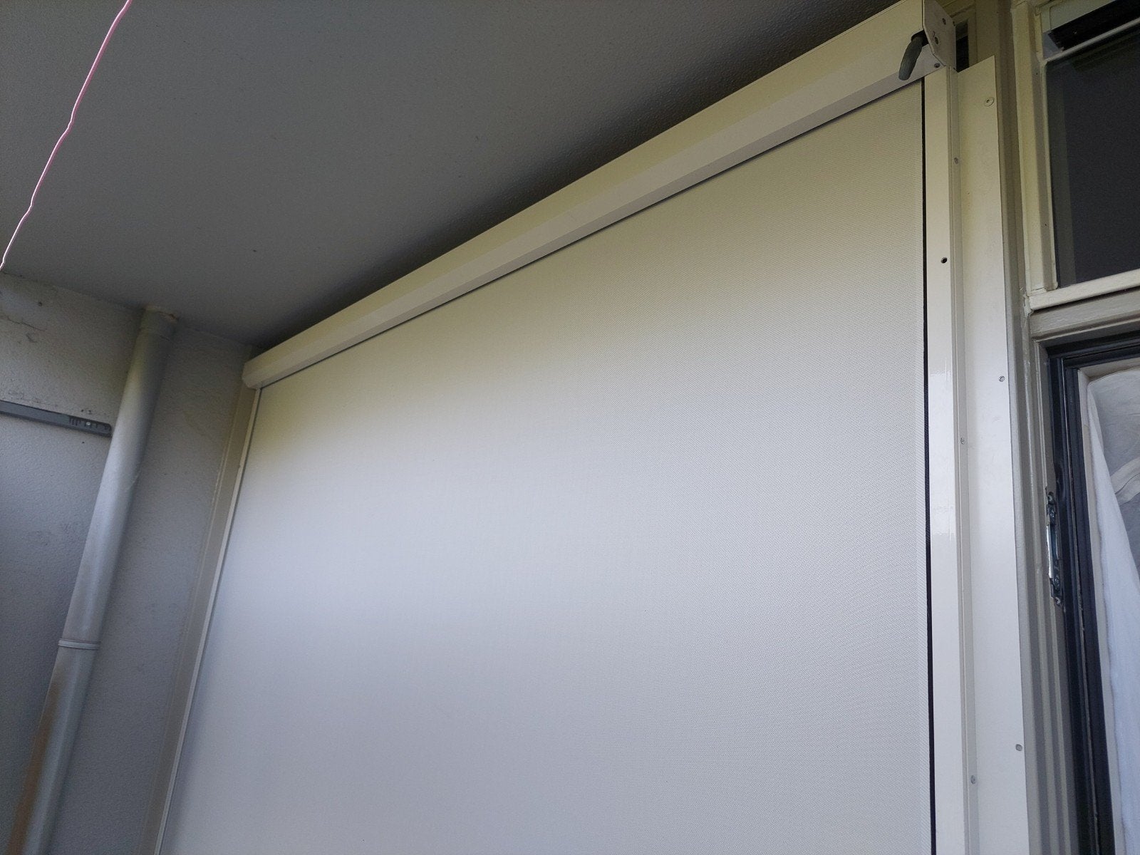 Gebruikt screen zonwering,  handbediend, Tuin en Terras, Ophalen, Gebruikt, Minder dan 250 cm, 150 tot 300 cm
