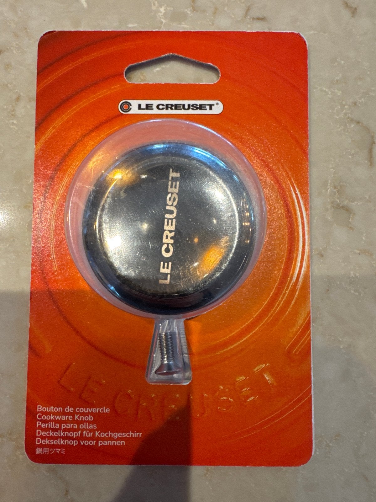 Le Creuset Dekselknop Zwart Nikkel 47 mm, Huis en Inrichting, Le Creuset, Overige typen, Nieuw, Ophalen of Verzenden