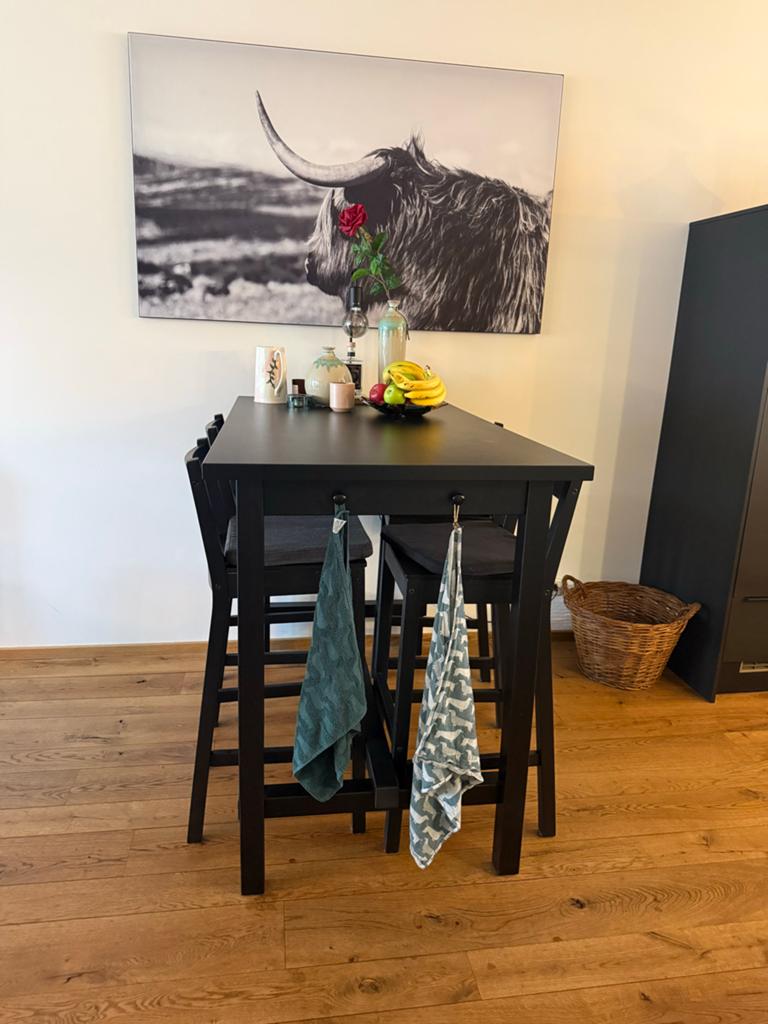 Bartafel met Krukken, Huis en Inrichting, Ophalen of Verzenden, Zo goed als nieuw